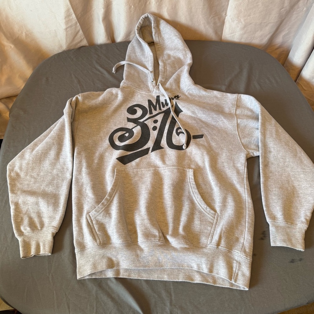 Vintage Murs 316 Hoodie Gray Pullover Sweatshirt Graphic Logo